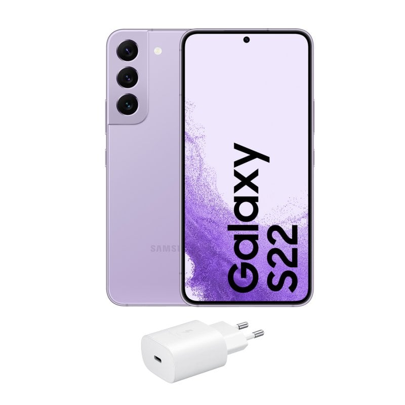 Samsung Galaxy S22 5G 128GB Morado Libre + Cargador 25W Reacondicionado