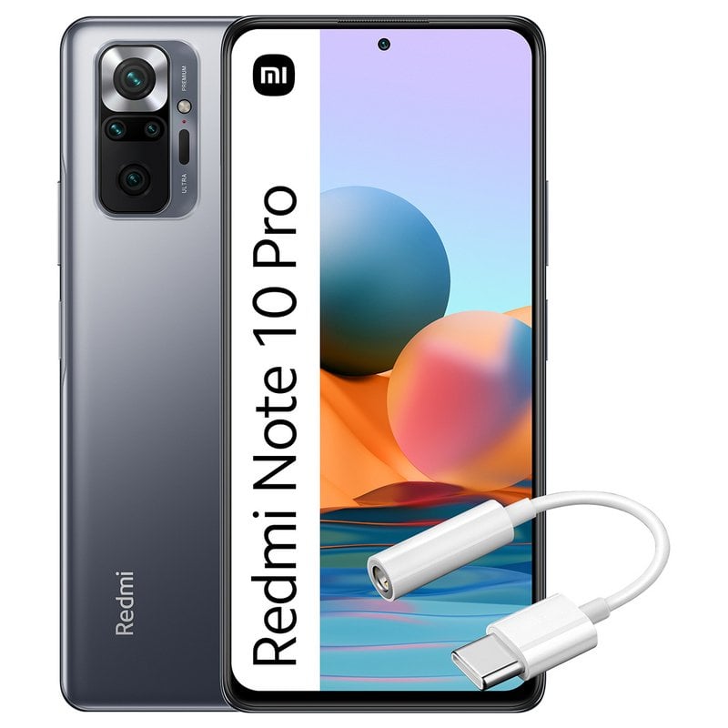 Xiaomi Redmi Note 10 Pro 8/128GB Gris Libre + Cable USB-C a Jack Reacondicionado