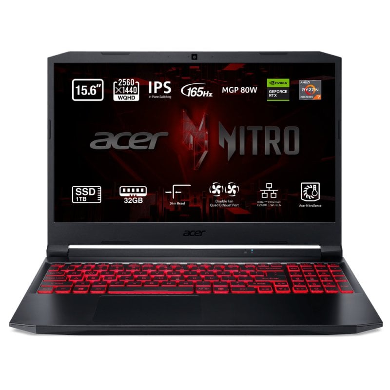 Acer Nitro 5 AN515-45-R6CN AMD Ryzen 7 5800H/16GB/1TB SSD/RTX 3080/15.6" Reacondicionado