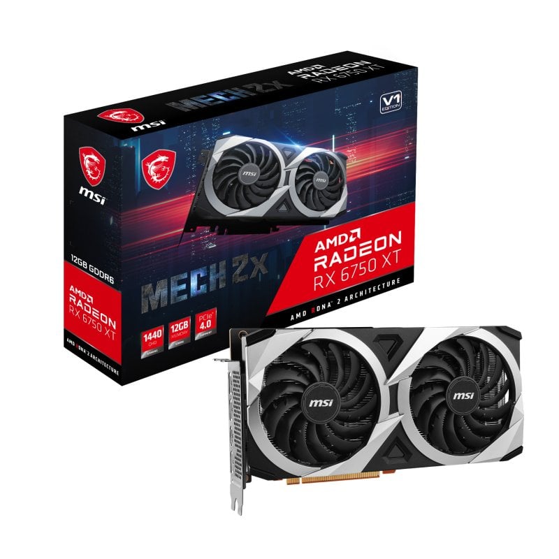 MSI AMD Radeon RX 6750 XT MECH 2X 12GB GDDR6 V1 Reacondicionado