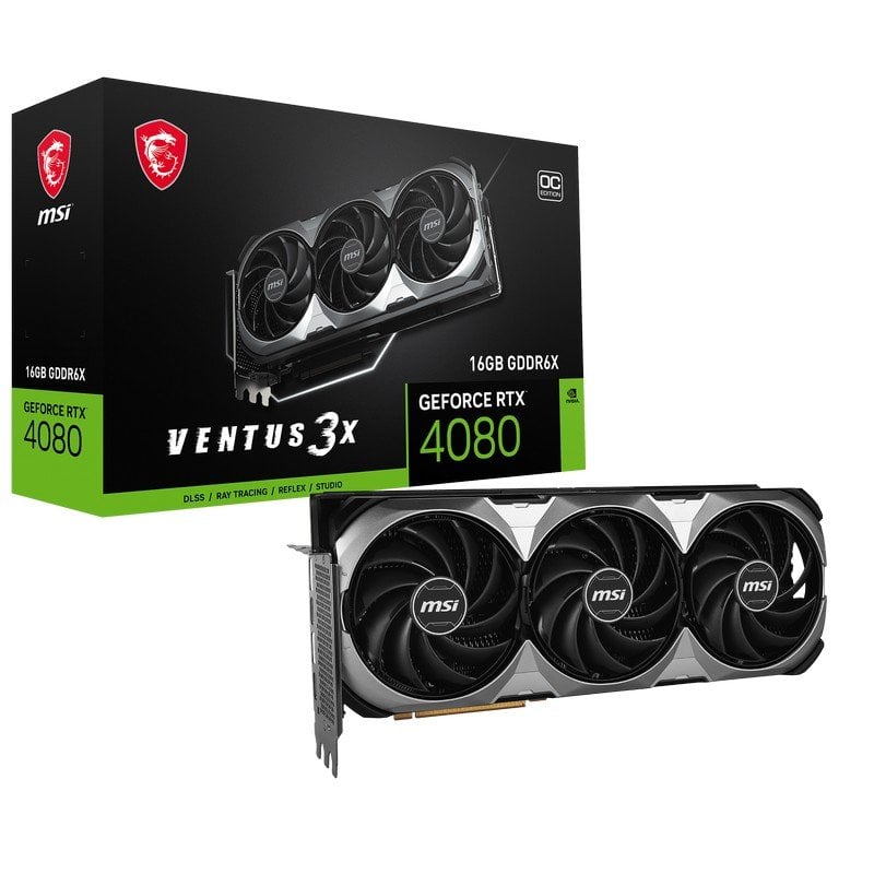 MSI GeForce RTX 4080 VENTUS 3X E OC 16GB GDDR6X DLSS3 Reacondicionado