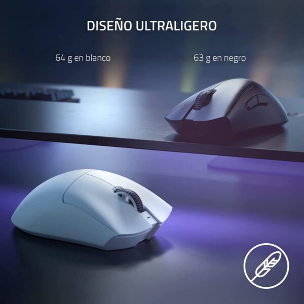 Razer DeathAdder V3 Pro Ratón Gaming Inalámbrico 30000 DPI Blanco Reacondicionado