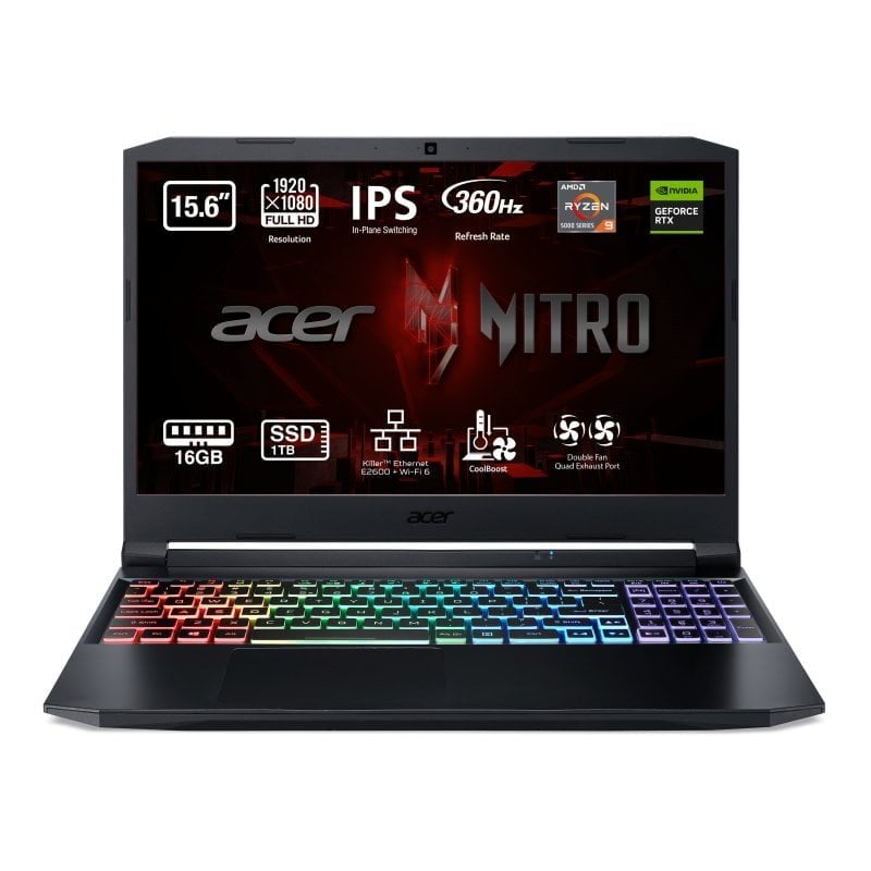 Acer Nitro 5 AN515-45-R5ZJ AMD Ryzen 9 5900HX/32GB/1TB SSD/RTX 3080/15.6" Reacondicionado