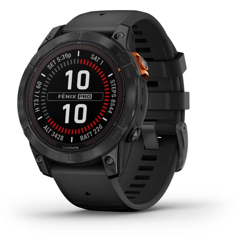 Garmin Fénix 7 Pro Solar Reloj Smartwatch 47mm Gris con Correa Negra Reacondicionado