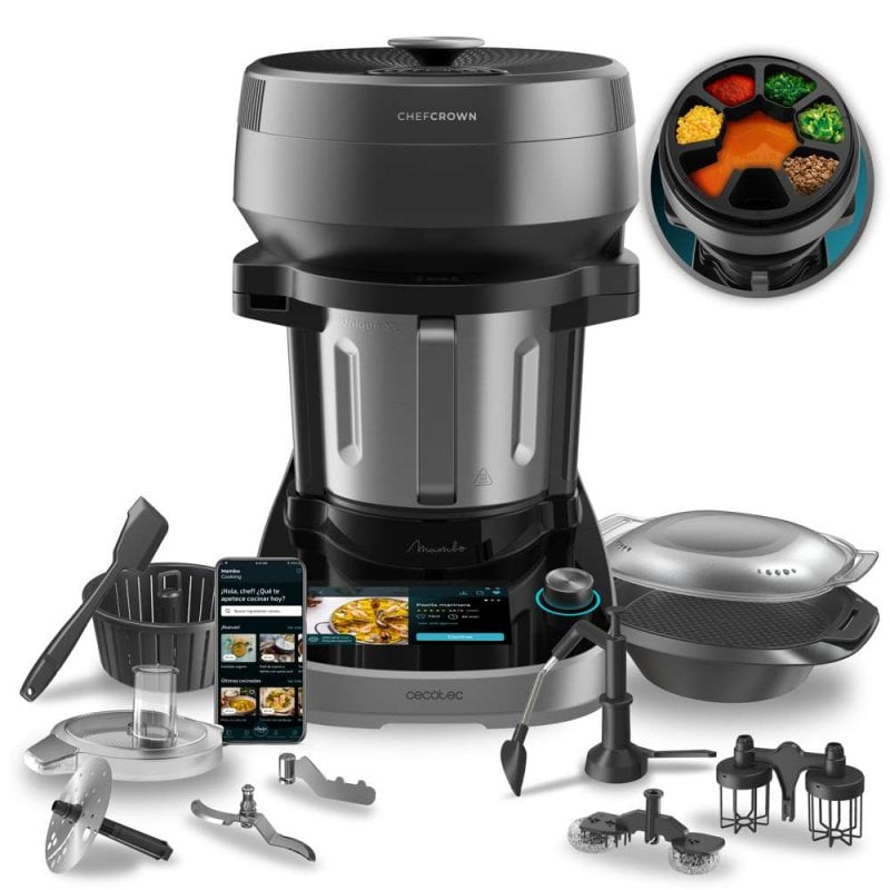 Cecotec Mambo CooKing Unique Robot de Cocina Multifunción con Dispensador de Alimentos 4.5L
