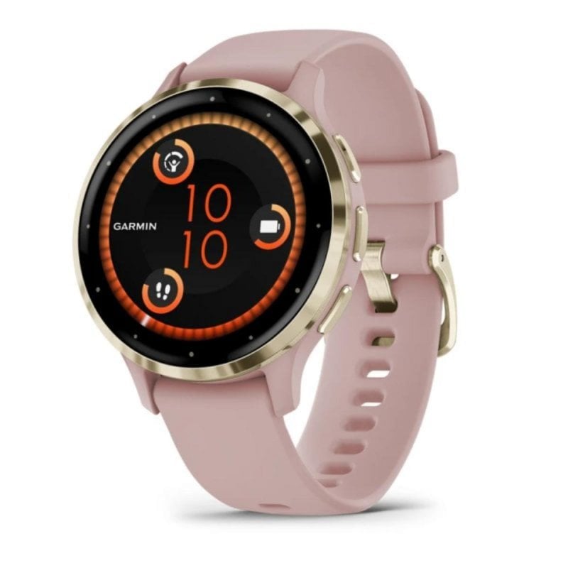 Garmin Venu 3S Reloj Smartwatch 41mm Bisel Acero Inoxidable Dorado con Correa de Silicona Rosa Oro Reacondicionado