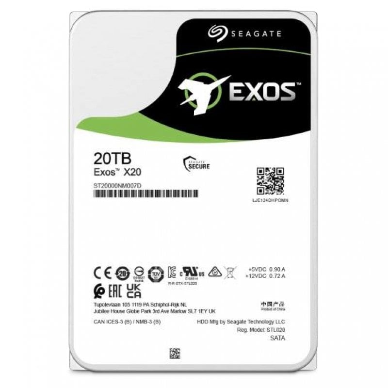 Seagate Exos X20 3.5" 20TB SATA3 SAS Reacondicionado
